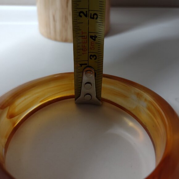 8 Inch Vintage Thick Orange Bangle - Picture 11 of 12